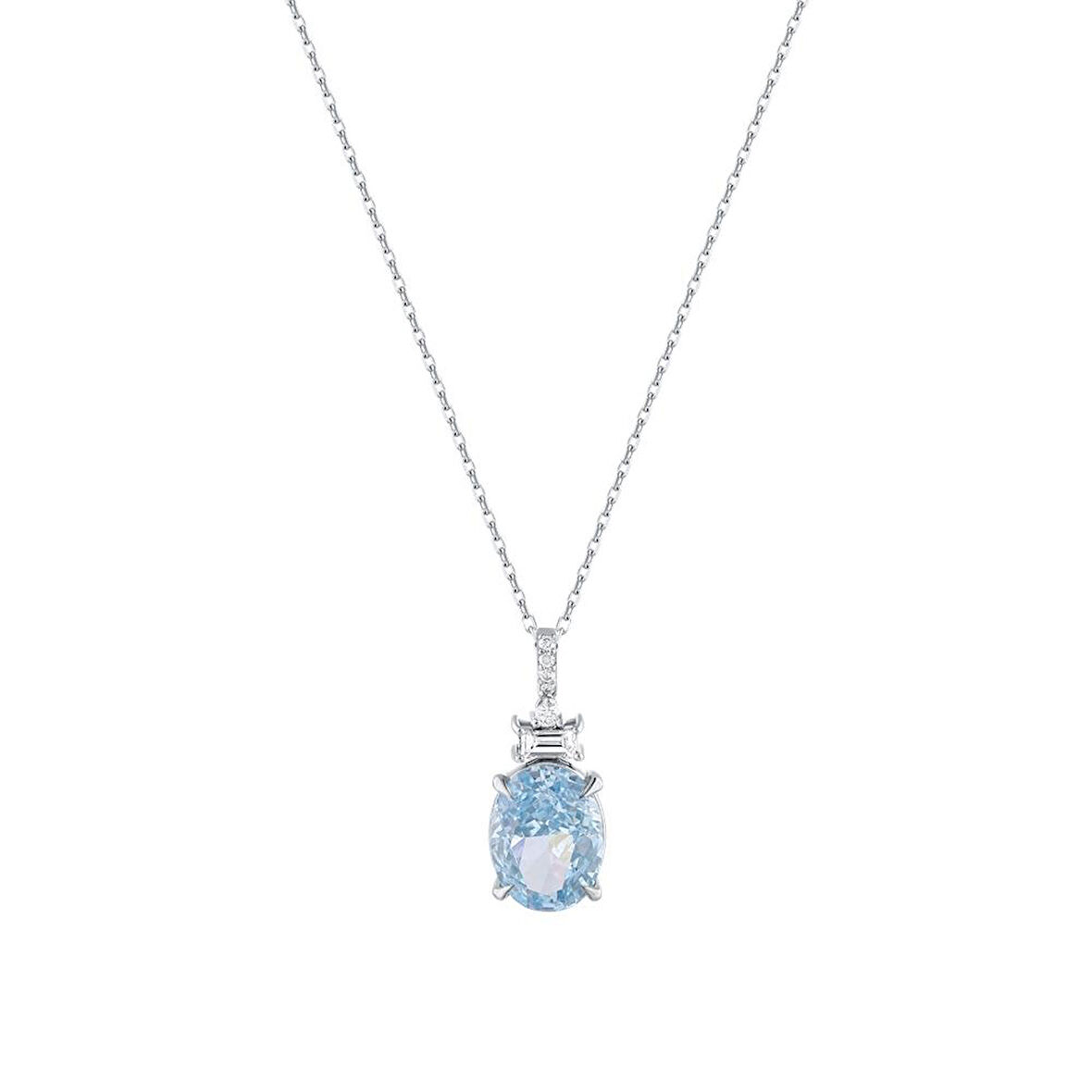 0.08 Karat Violet Taşlı Pırlanta Kolye