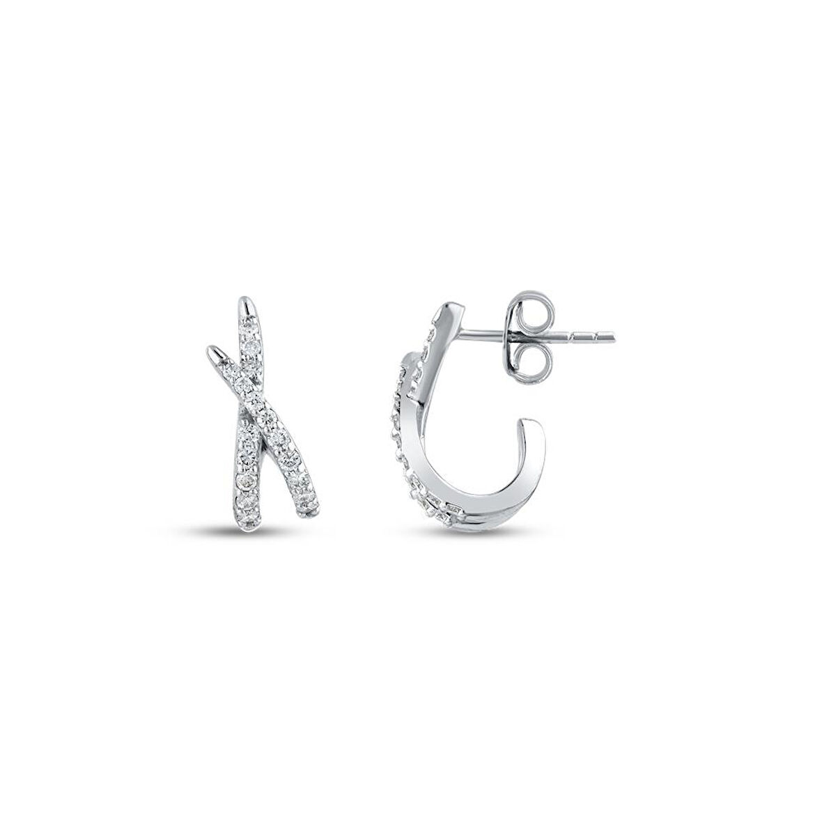 0.40 Karat Pırlanta Fantezi Küpe