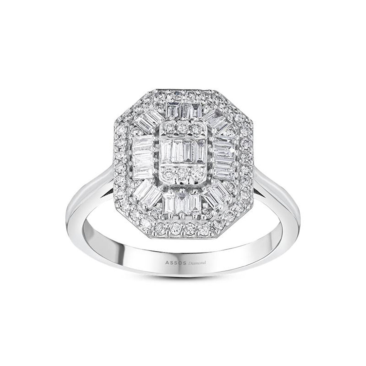 0.45 Karat Baget Pırlanta Yüzük