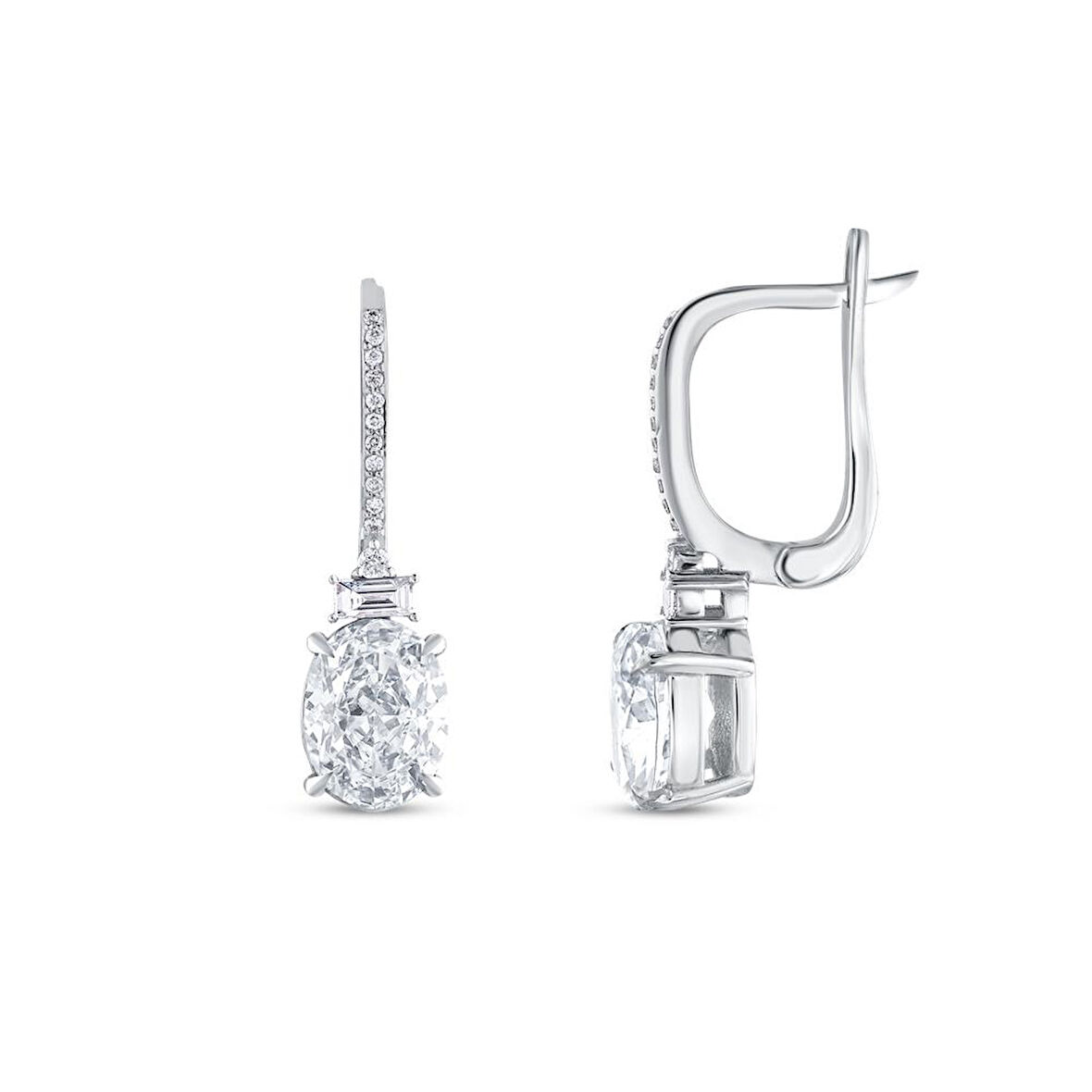 0.17 Karat Violet Taşlı Pırlanta Küpe