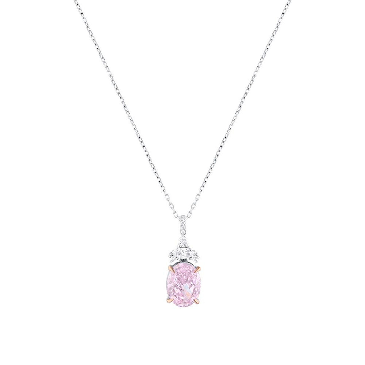 0.11 Karat Violet Taşlı Pırlanta Kolye