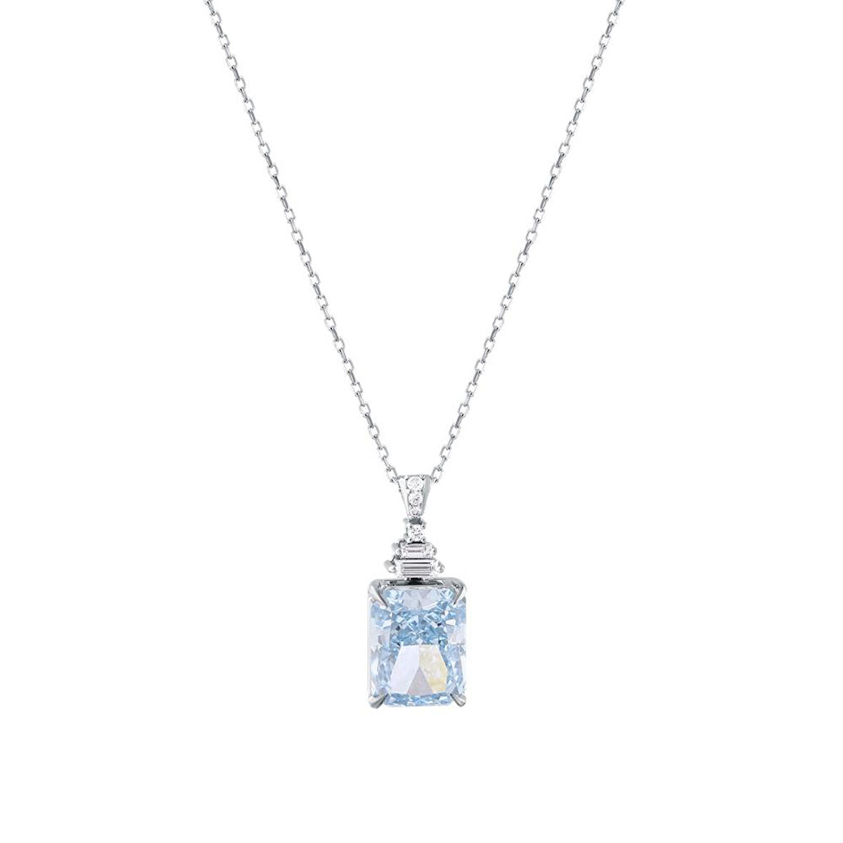 0.08 Karat Violet Taşlı Pırlanta Kolye