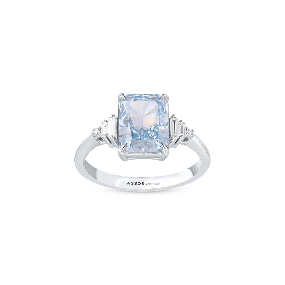 0.12 Karat Violet Taşlı Pırlanta Yüzük