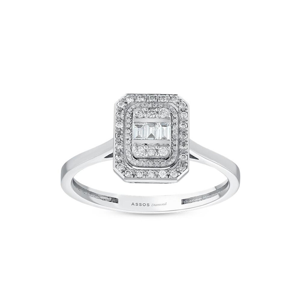 0.12 Karat Baget Pırlanta Yüzük