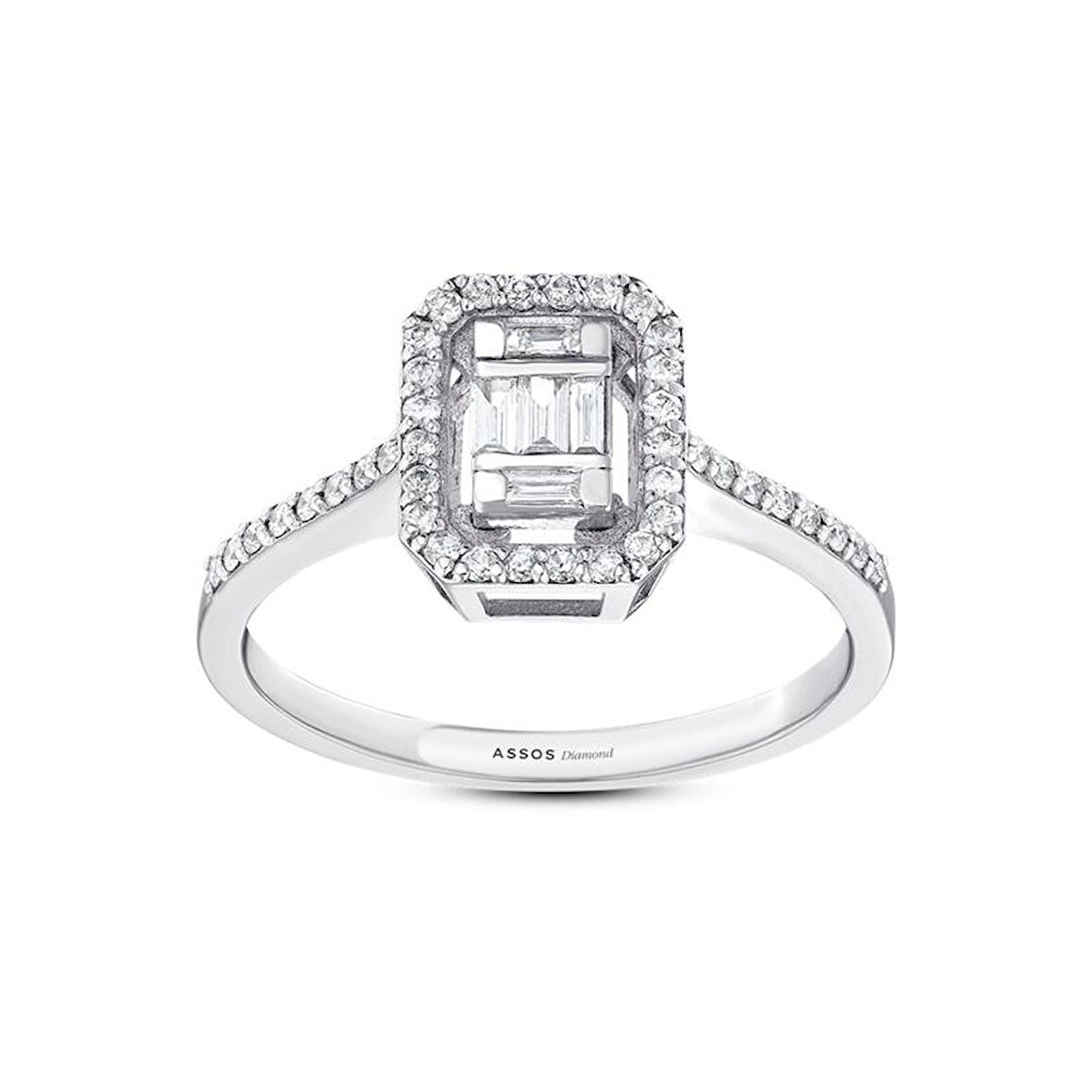 0.39 Karat Baget Pırlanta Yüzük