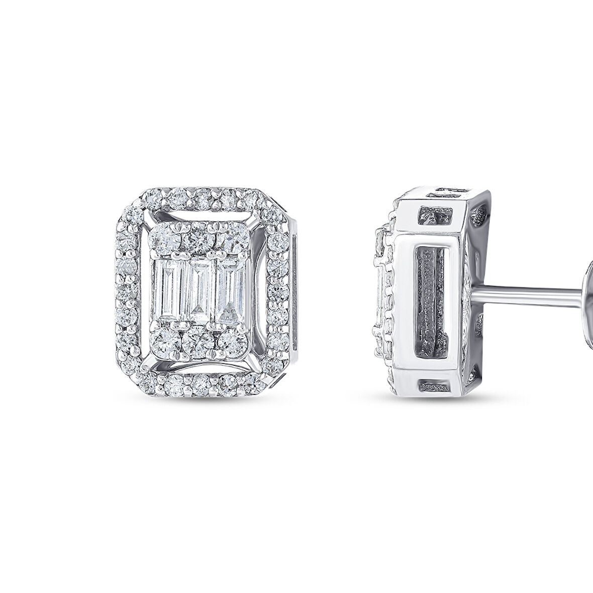 0.53 Karat Baget Pırlanta Küpe