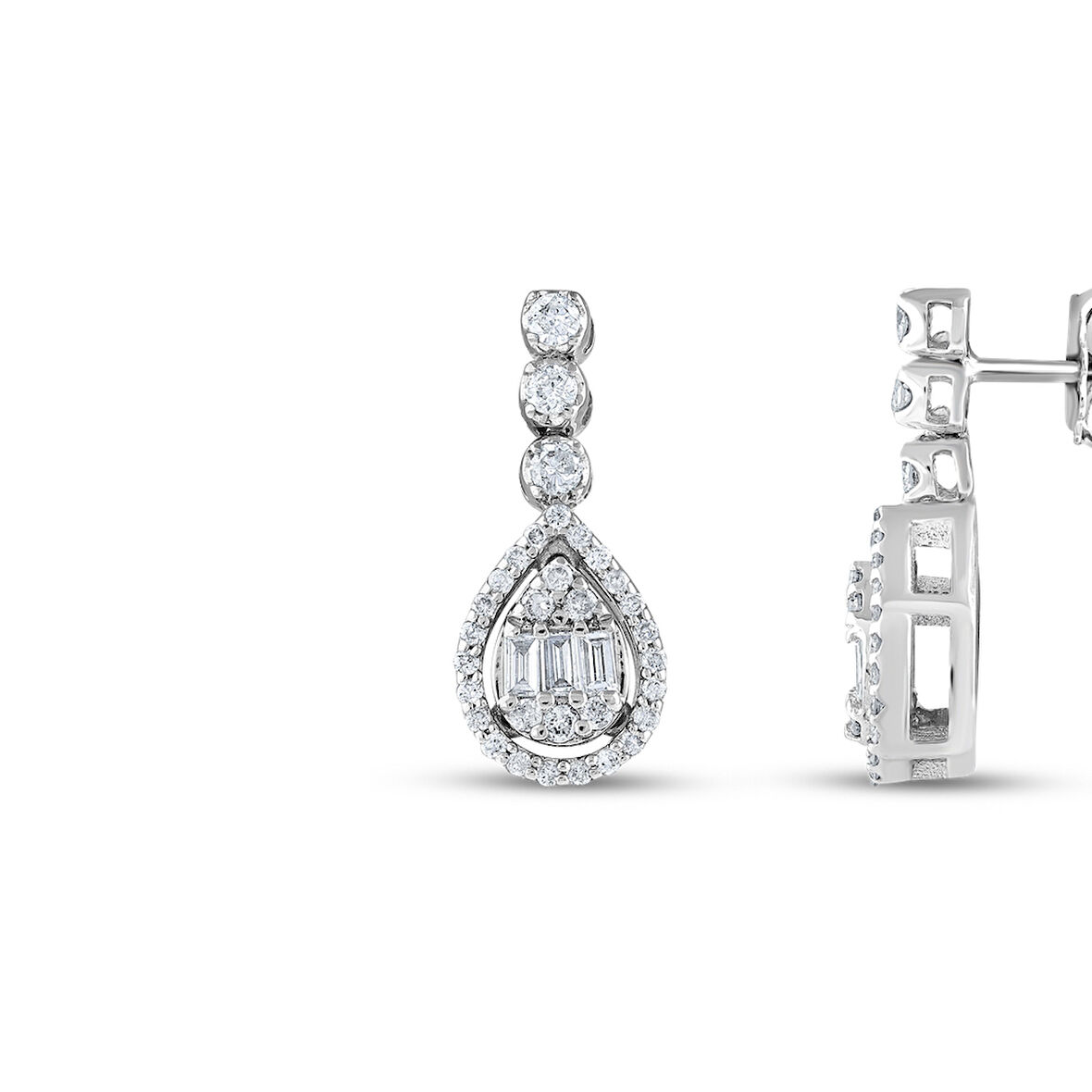 Baget Pırlanta Fantezi Küpe