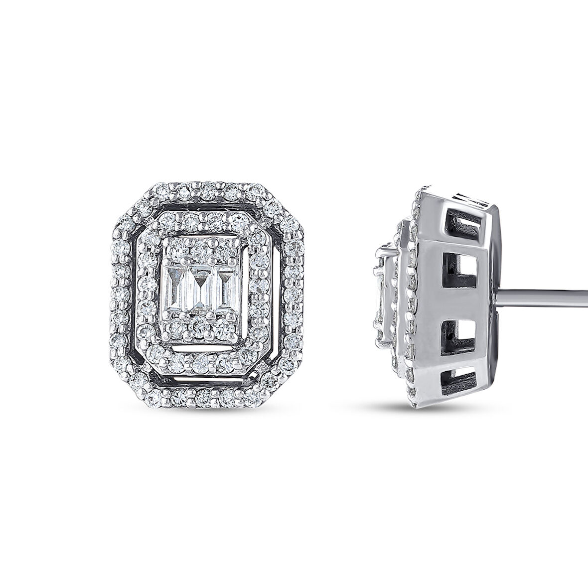 Baget Pırlanta Küpe