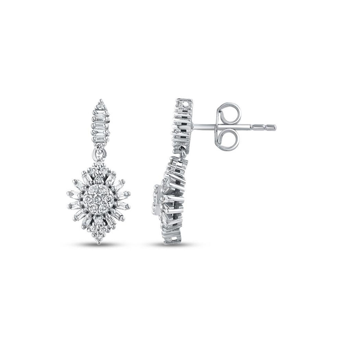 0.35 Karat Pırlanta Fantezi Küpe