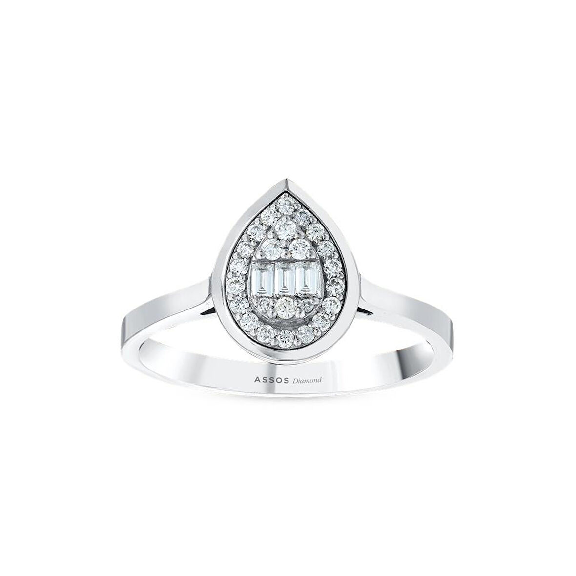 0.20 Karat Baget Taşlı Pırlanta Yüzük