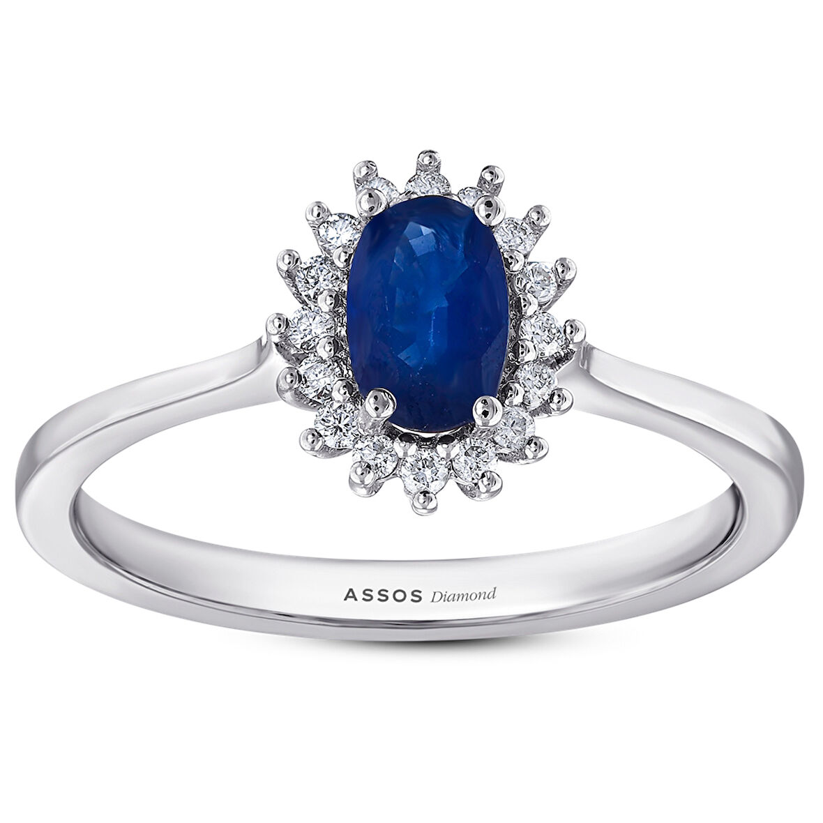 0.13 Karat Safir Taşlı Pırlanta Yüzük