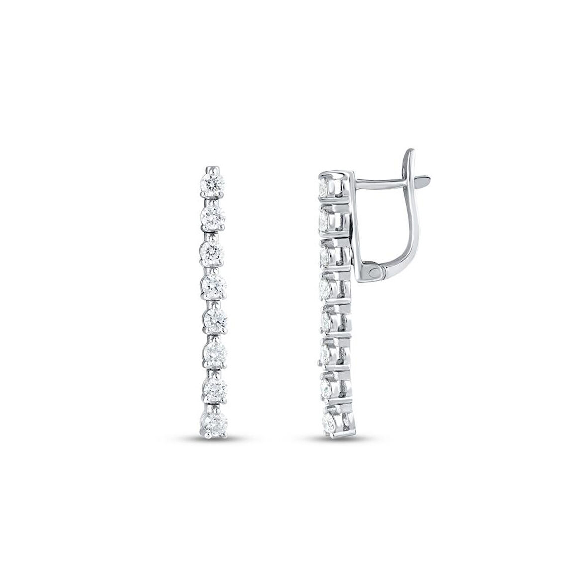 0.43 Karat Pırlanta Su Yolu Küpe