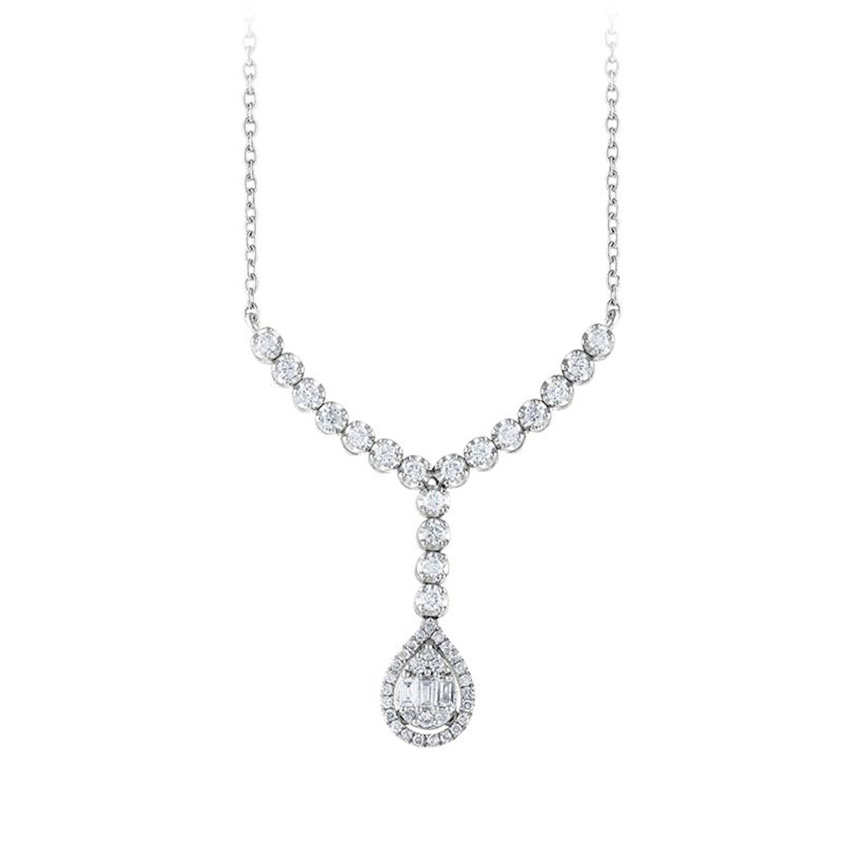 Baget Pırlanta Fantezi Kolye