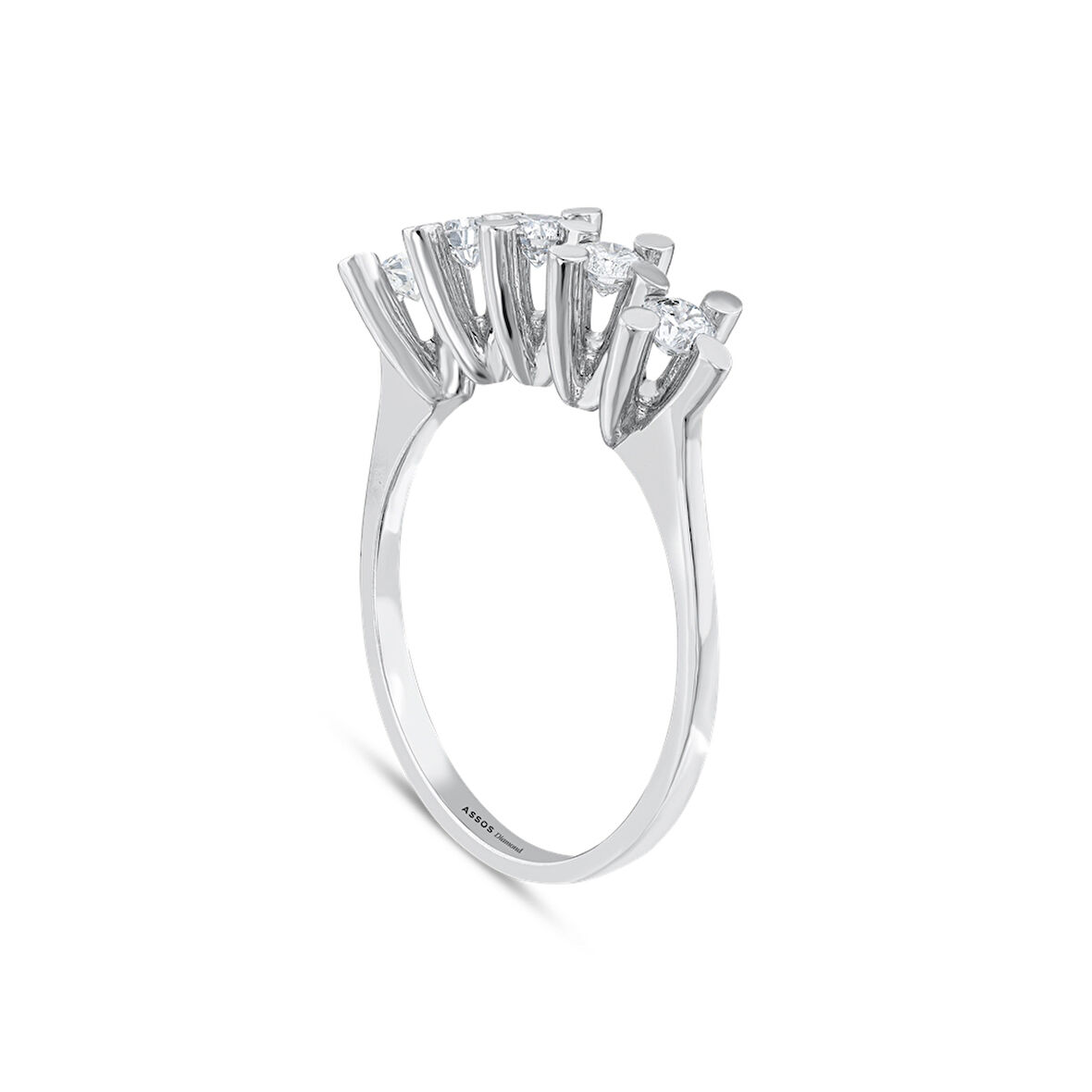 0.75 Karat Pırlanta Beştaş Yüzük