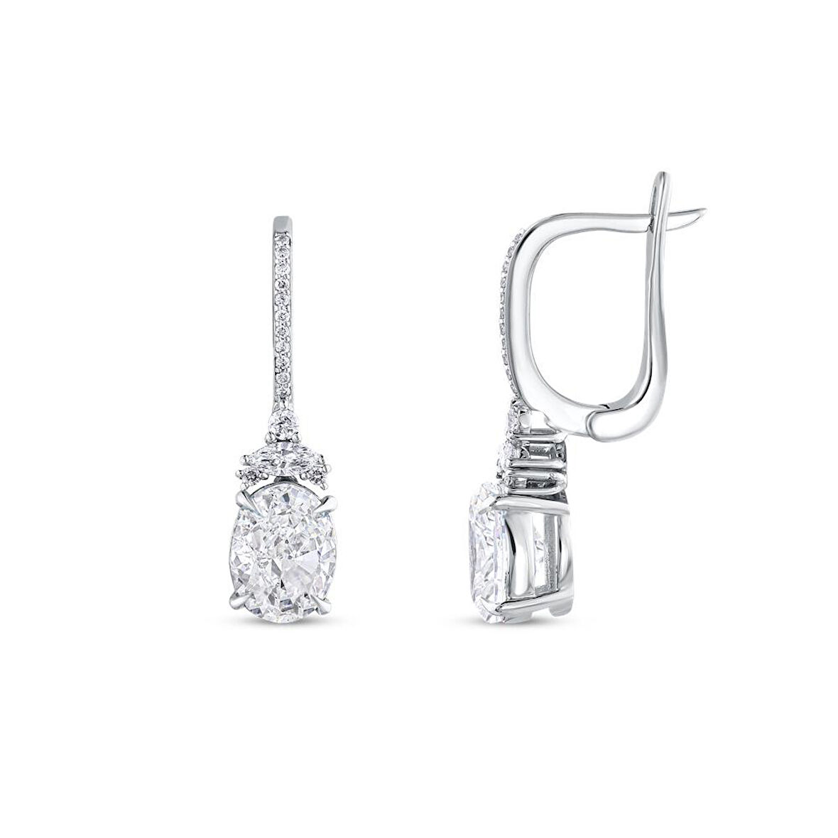 0.27 Karat Violet Taşlı Pırlanta Küpe