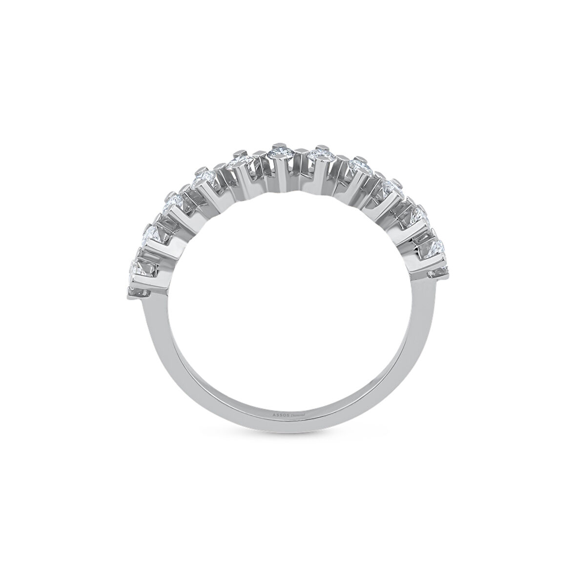 0.50 Karat Pırlanta Yarım Tur Yüzük