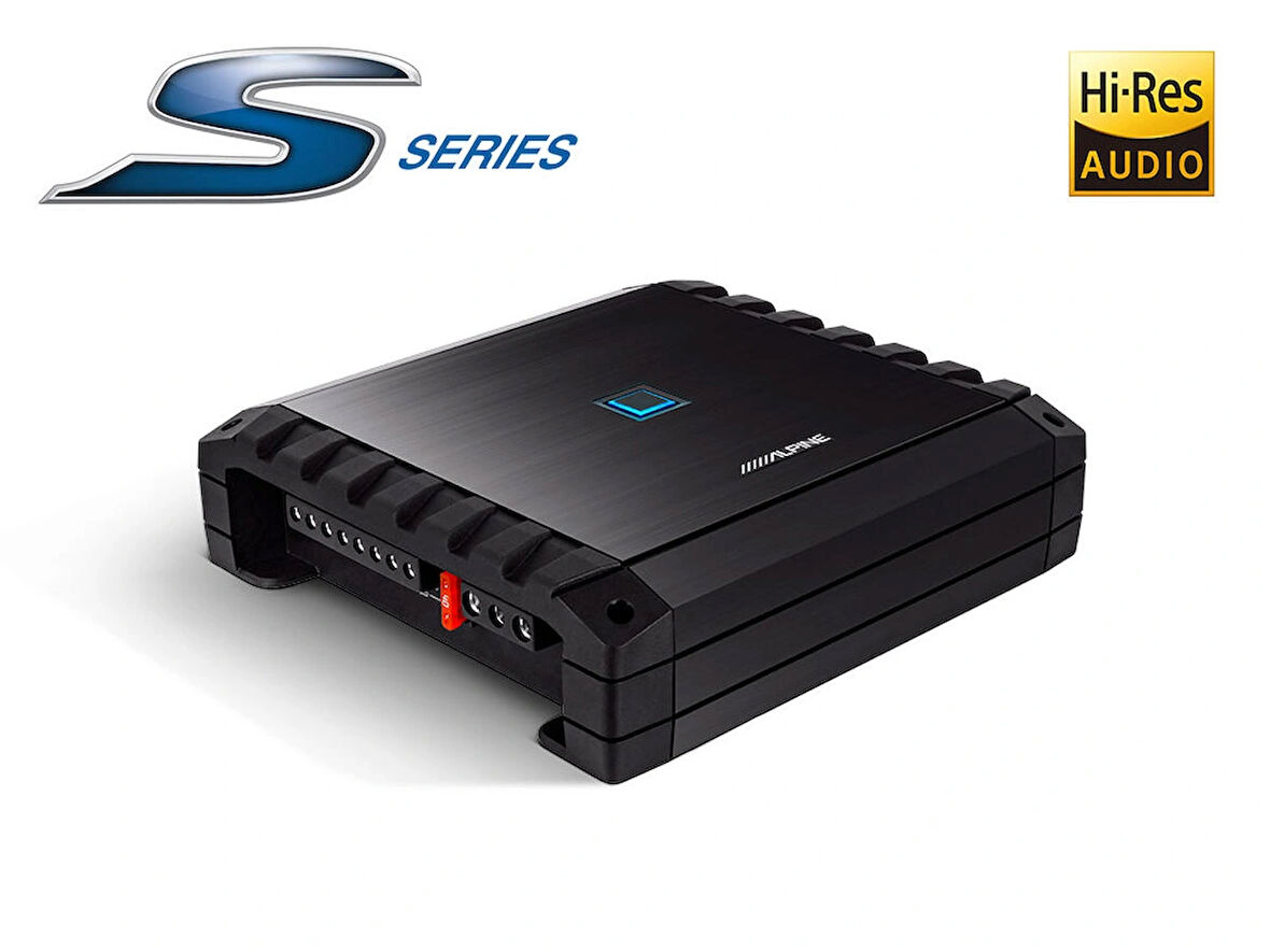 ALPINE S2-A36F S-Serisi 4 kanallı Güç Amplifikatörü - RMS Güç Değerleri 4 x 90W @ 2 Ohm