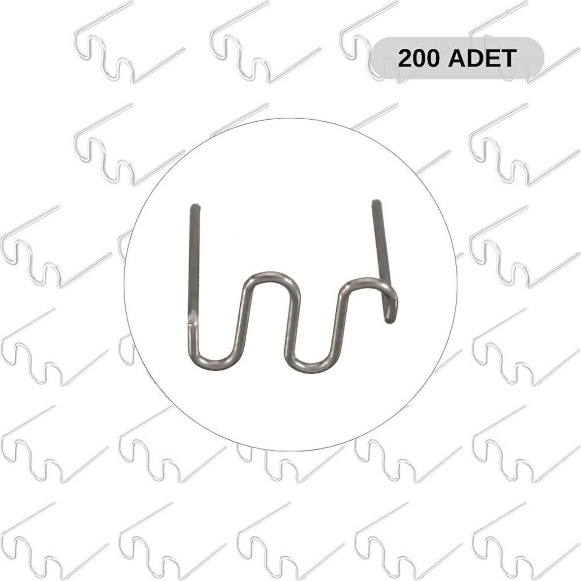 200 ADET 0,8MM DALGALI TİP PLASTİK KAYNAK ZIMBA TELİ