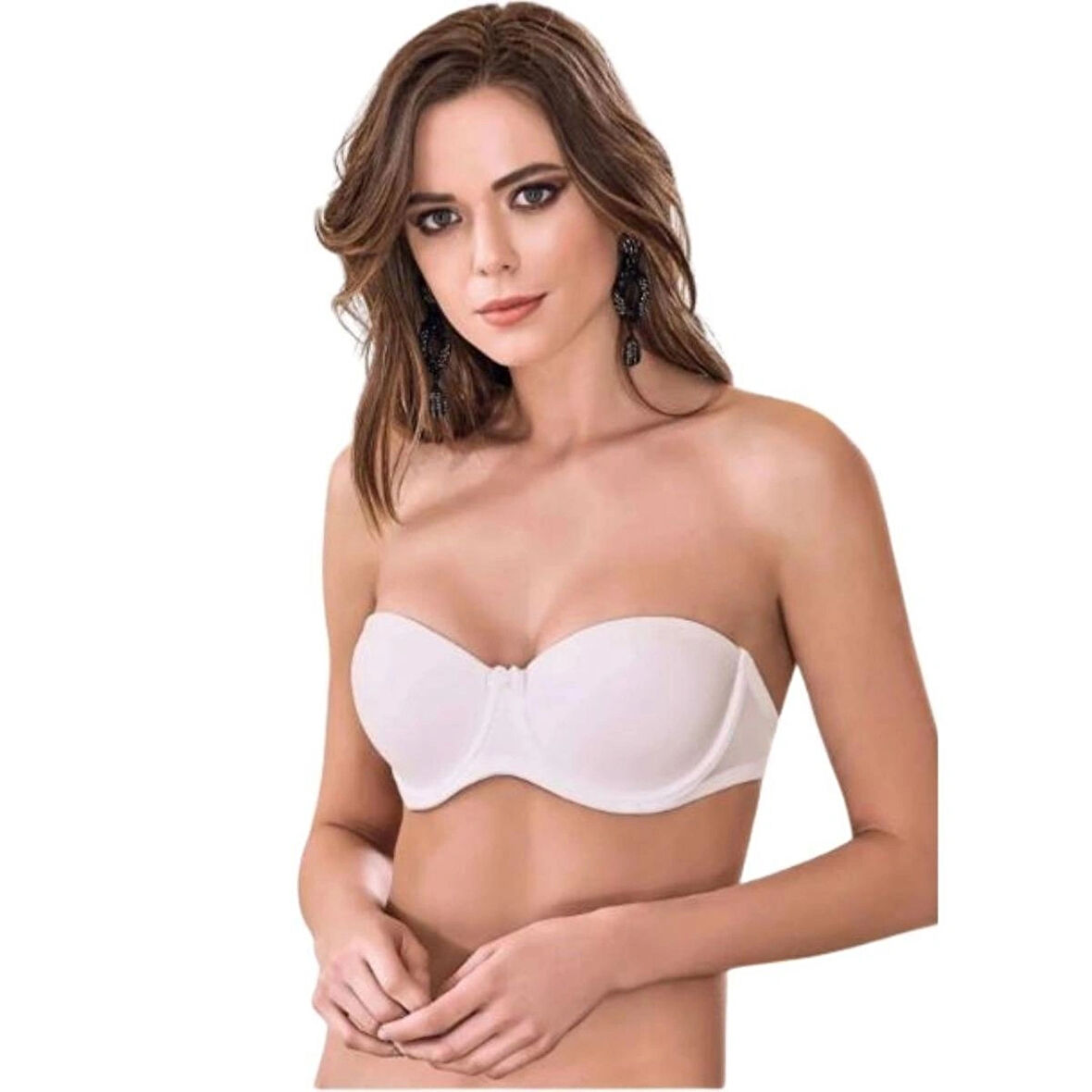 STORMED İç Giyim Kadın Balenli Destekli Dolgulu Straplez Sırtı Şeffaf Sırt Dekoltesi Sütyeni 202