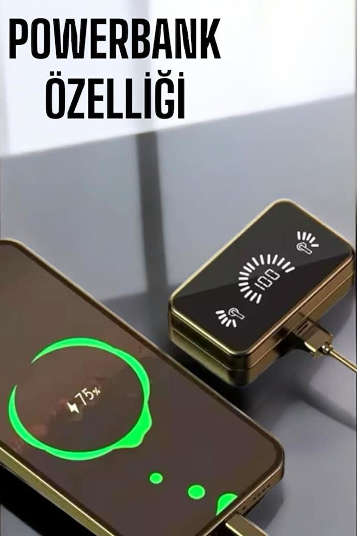 Dijital Şarj Göstergeli S20 Kulaklık