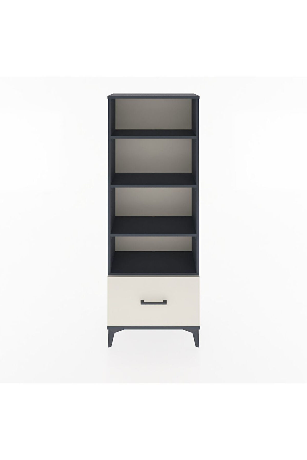 Arges Dolap 4 Raflı Tek Çekmeceli 60x30x163 Antrasit-Aytaşı