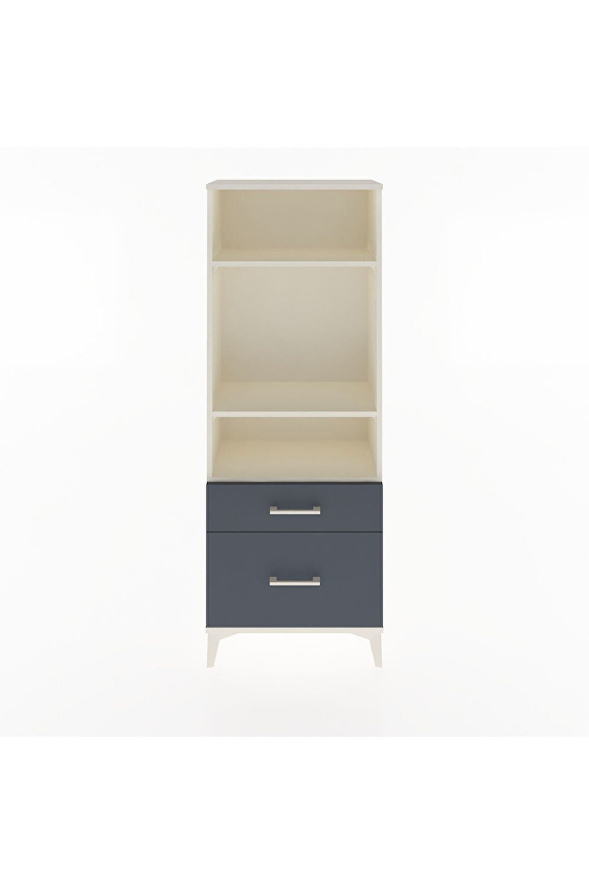 Arges Dolap 3 Raflı 2 Çekmeceli 60x30x163 Aytaşı-Antrasit