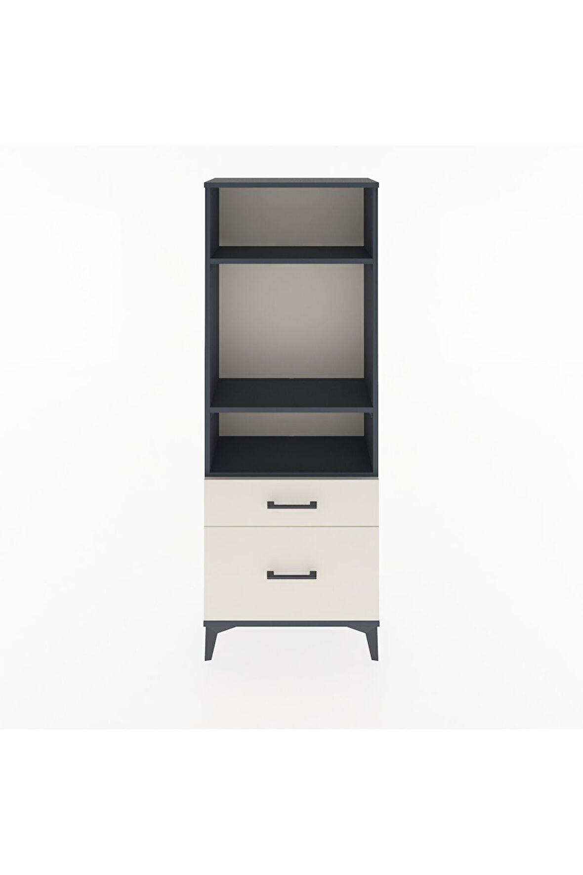 Arges Dolap 3 Raflı 2 Çekmeceli 60x30x163 Antrasit-Aytaşı