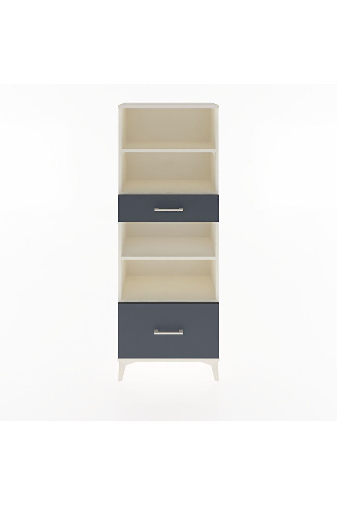 Arges Dolap 4 Raflı 2 Çekmeceli 60x30x163 Aytaşı-Antrasit