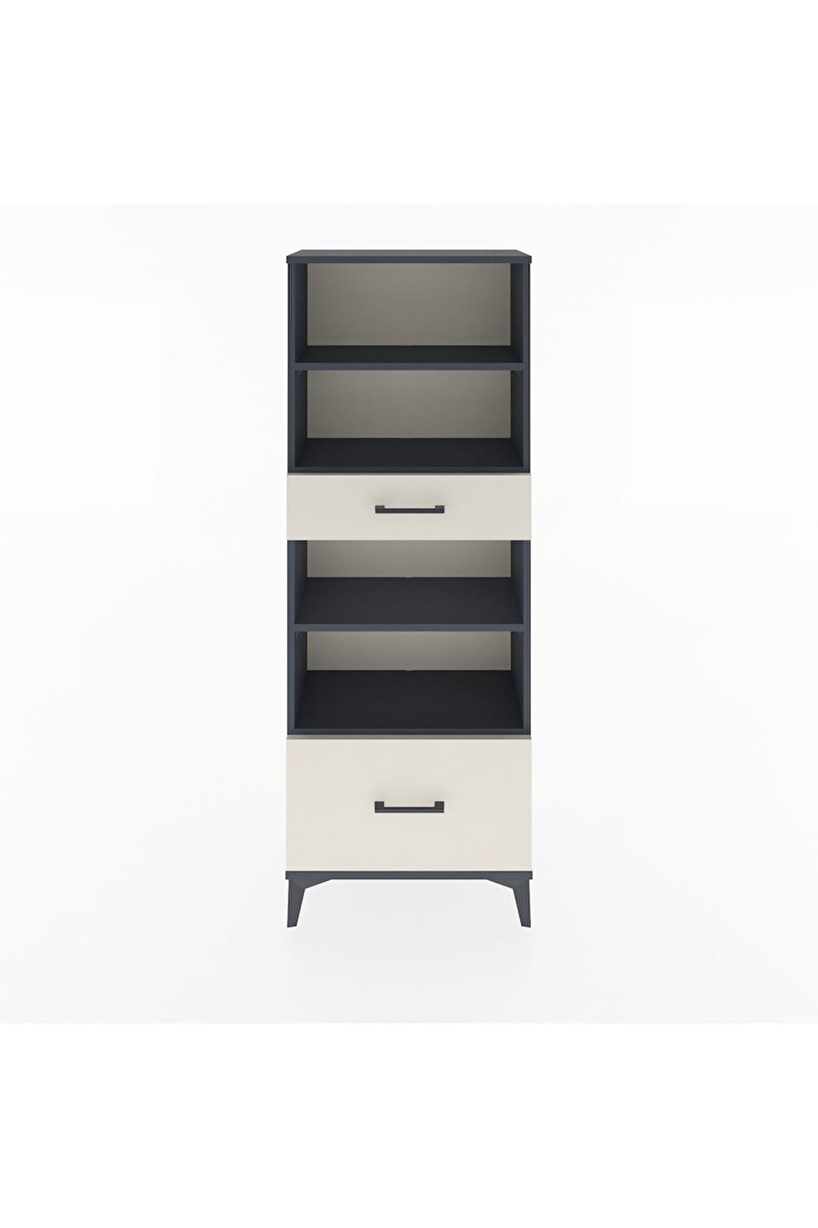 Arges Dolap 4 Raflı 2 Çekmeceli 60x30x163 Antrasit-Aytaşı