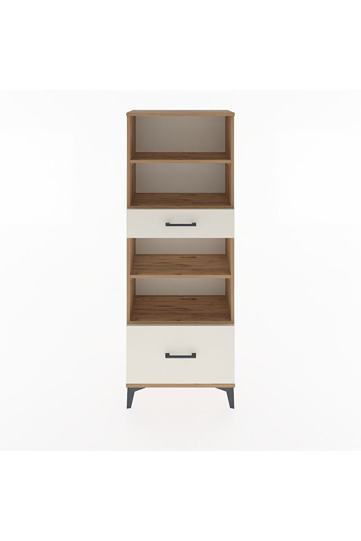 Arges Dolap 4 Raflı 2 Çekmeceli 60x30x163 Çam-Aytaşı