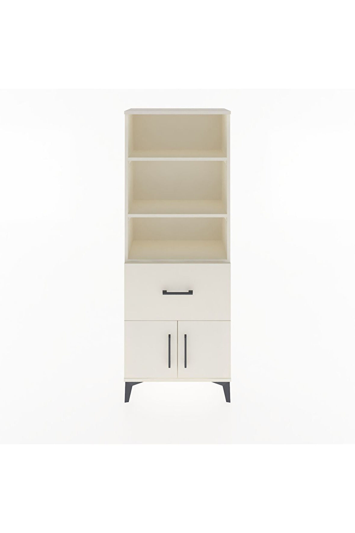 Arges Dolap 3 Raflı Tek Çekmeceli 2 Kapaklı 60x30x163 Aytaşı-Aytaşı