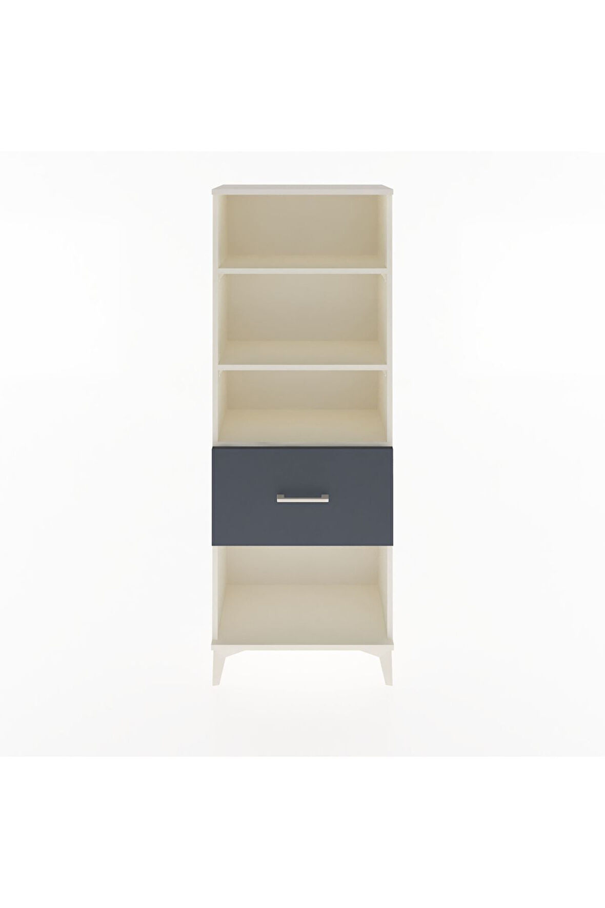 Arges Dolap 3 Raflı Tek Çekmeceli 60x30x163 Aytaşı-Antrasit