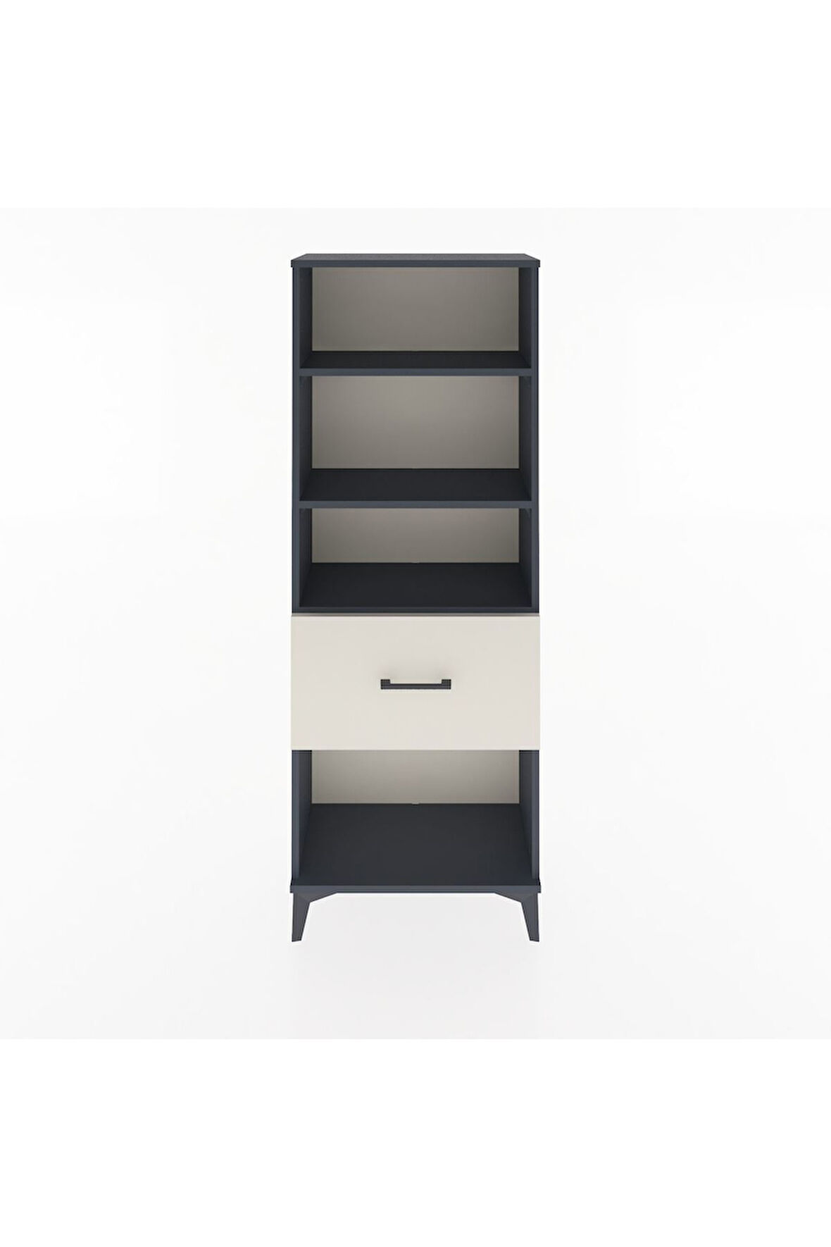 Arges Dolap 3 Raflı Tek Çekmeceli 60x30x163 Antrasit-Aytaşı