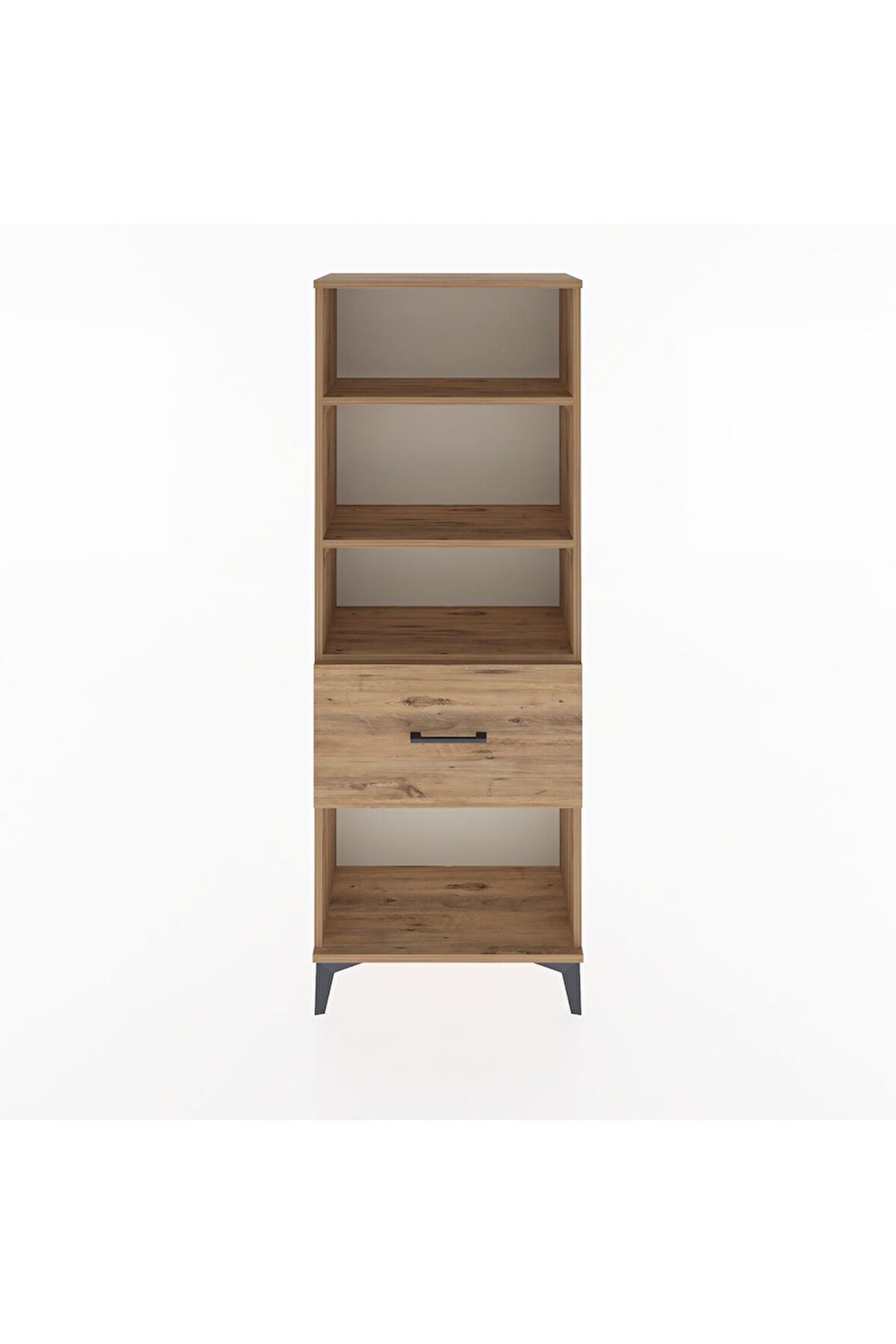 Arges Dolap 3 Raflı Tek Çekmeceli 60x30x163 Çam-Çam