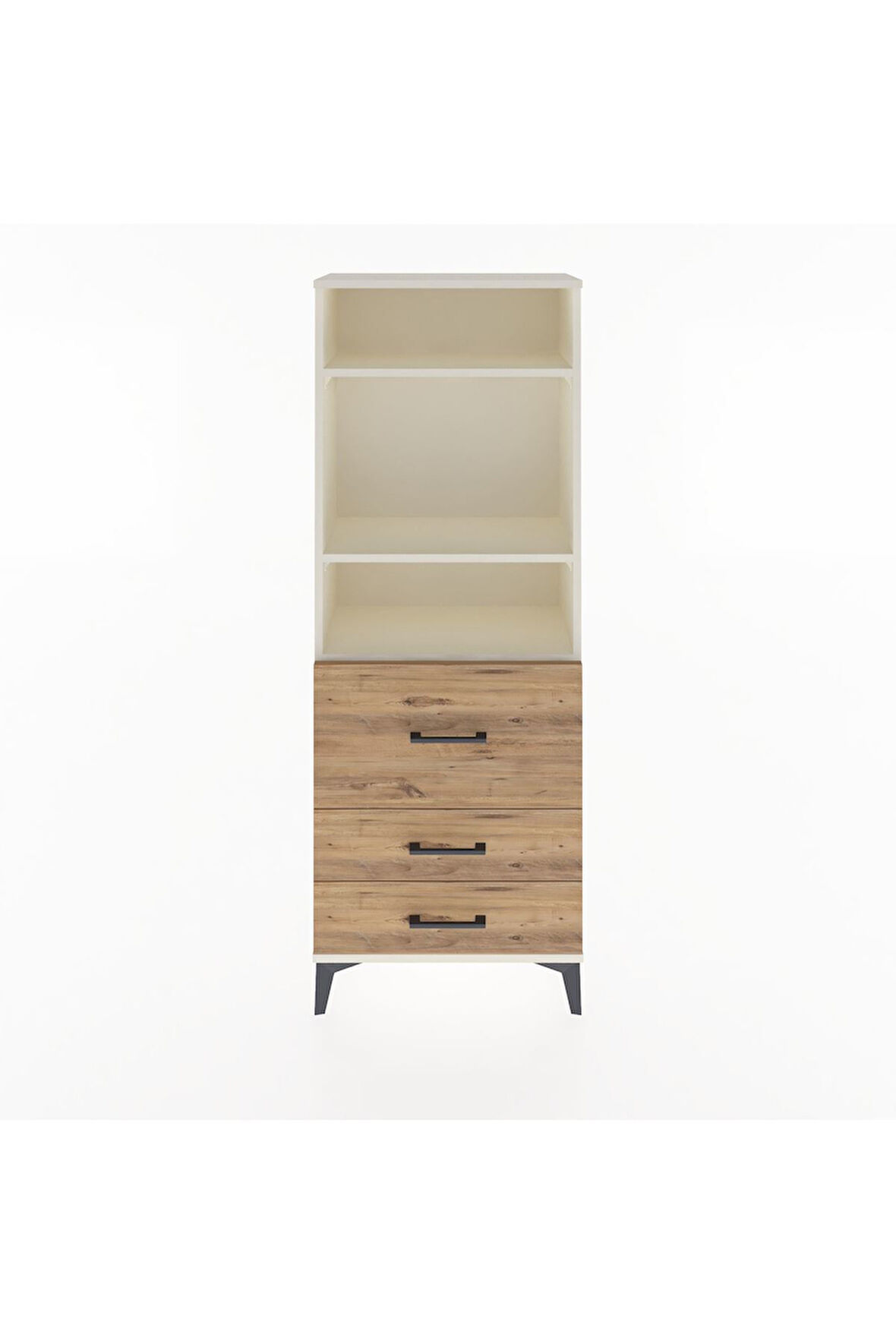 Arges Dolap 3 Raflı 3 Çekmeceli 60x30x163 Aytaşı-Çam