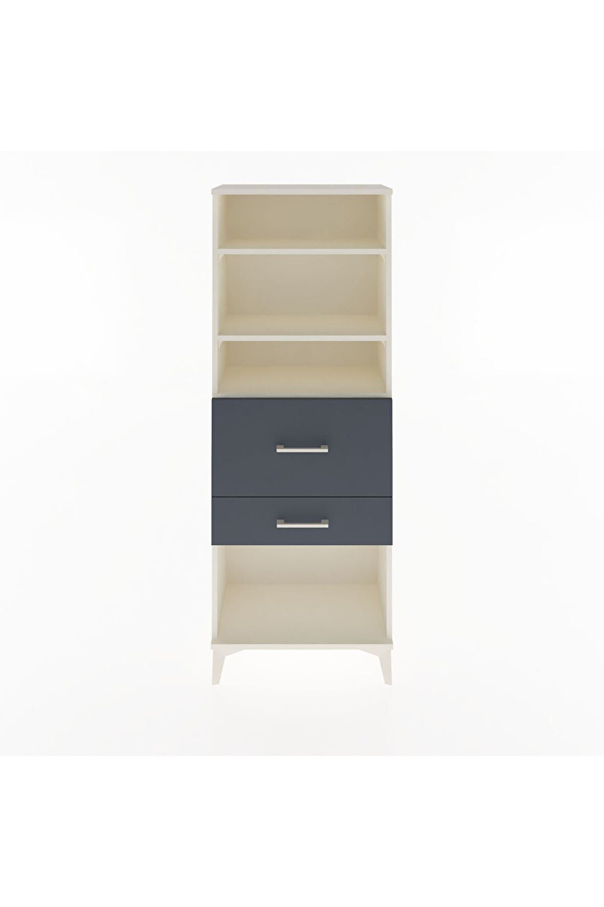 Arges Dolap 3 Raflı 2 Çekmeceli 60x30x163 Aytaşı-Antrasit