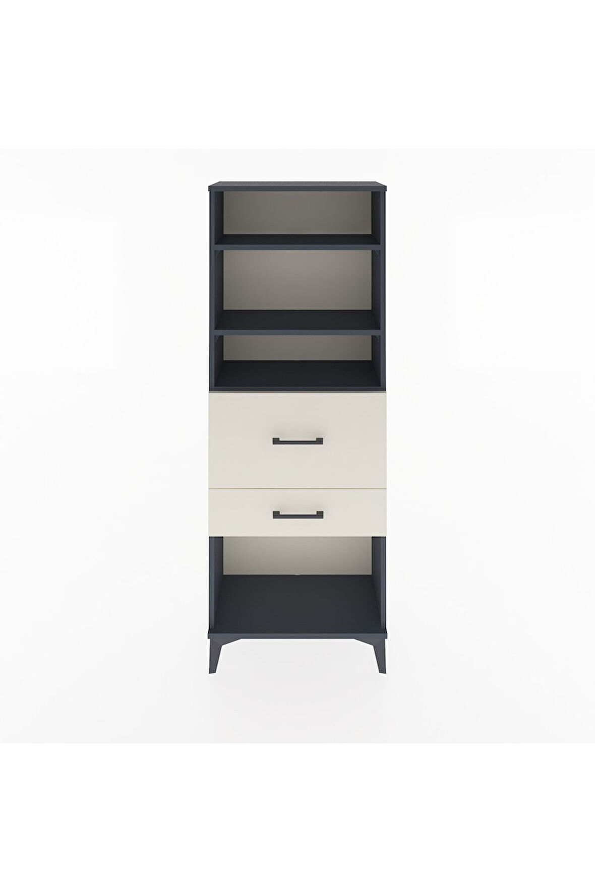 Arges Dolap 3 Raflı 2 Çekmeceli 60x30x163 Antrasit-Aytaşı