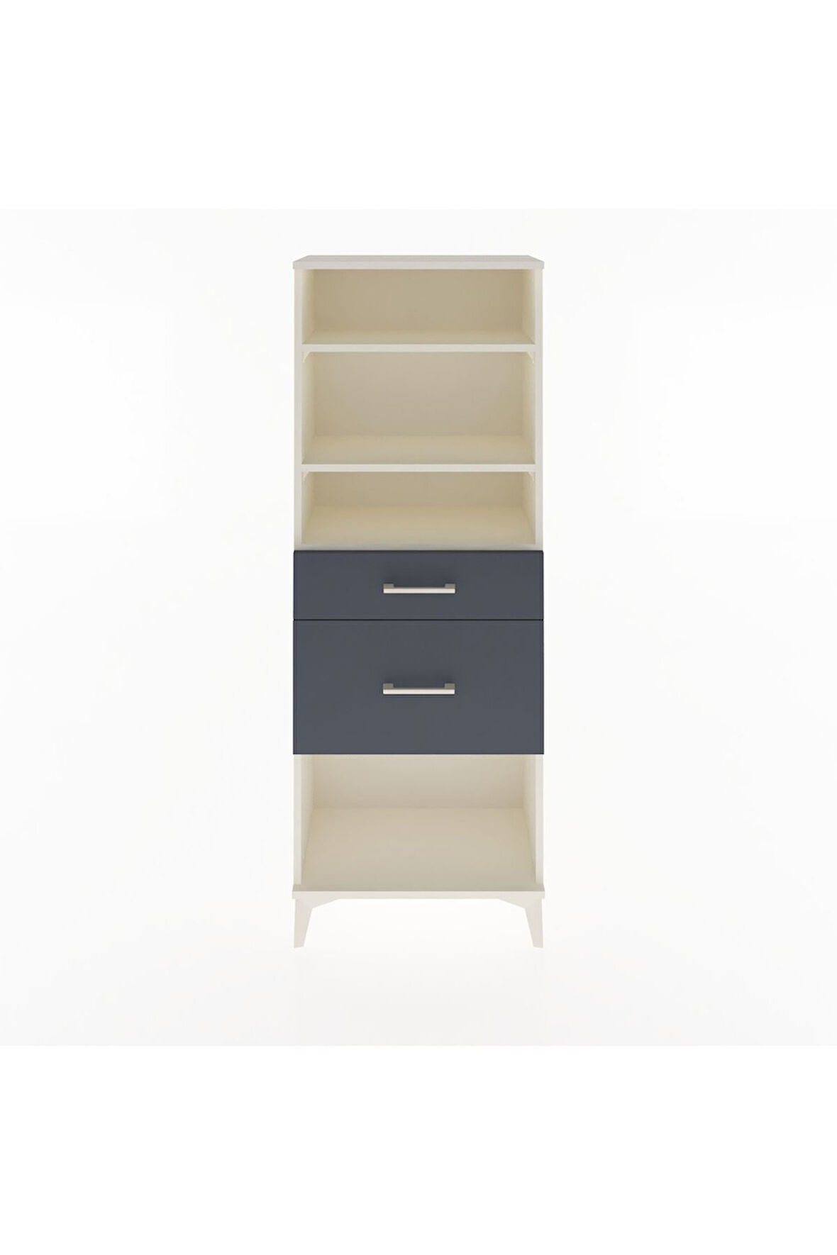 Arges Dolap 3 Raflı 2 Çekmeceli 60x30x163 Aytaşı-Antrasit