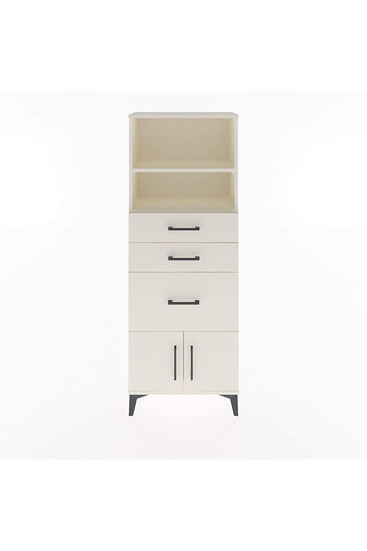 Arges Dolap 2 Raflı 3 Çekmeceli 2 Kapaklı 60x30x163 Aytaşı-Aytaşı