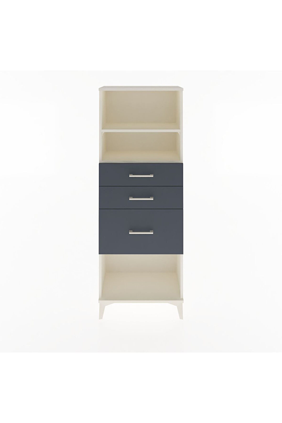 Arges Dolap 2 Raflı 3 Çekmeceli 60x30x163 Aytaşı-Antrasit