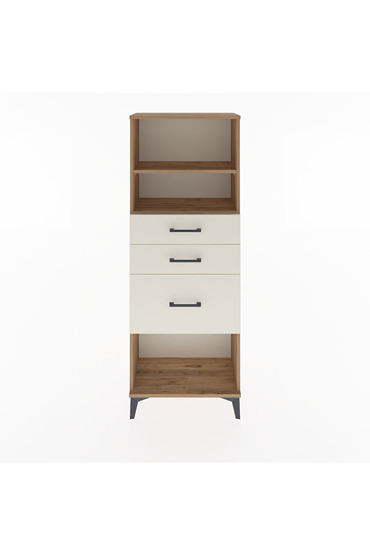 Arges Dolap 2 Raflı 3 Çekmeceli 60x30x163 Çam-Aytaşı