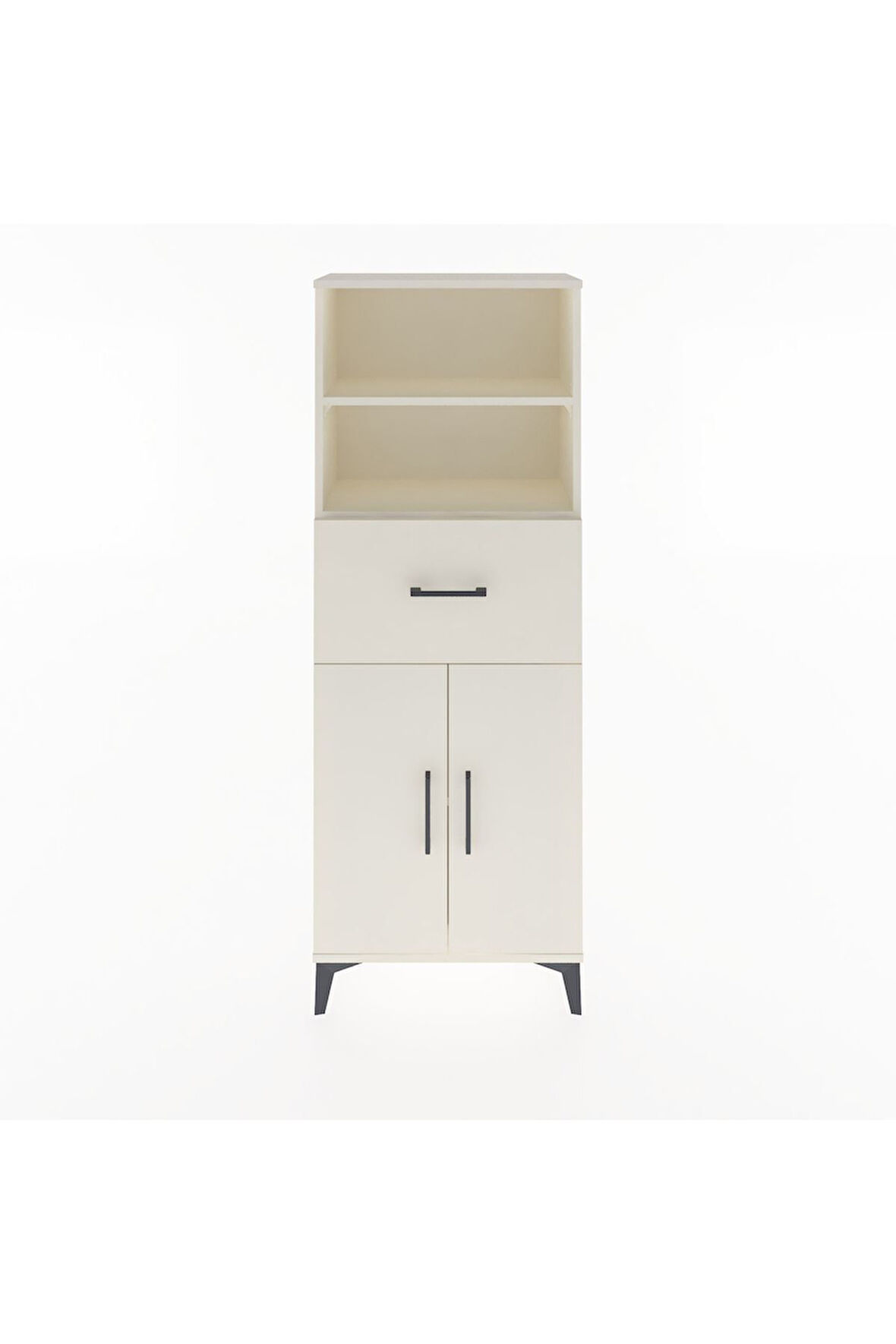 Arges Dolap 3 Raflı Tek Çekmeceli 2 Kapaklı 60x30x163 Aytaşı-Aytaşı