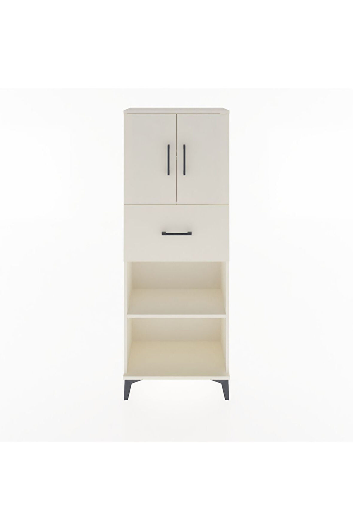 Arges Dolap 3 Raflı Tek Çekmeceli 2 Kapaklı 60x30x163 Aytaşı-Aytaşı