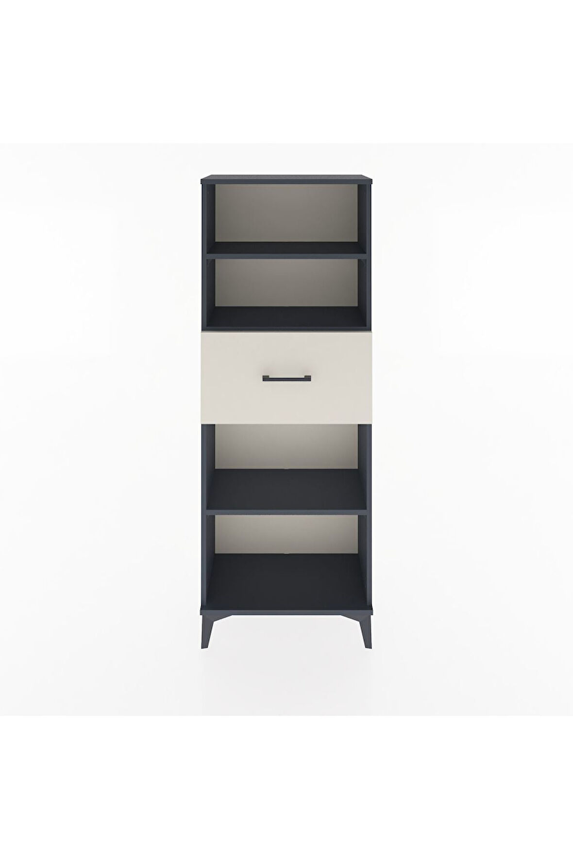 Arges Dolap 3 Raflı Tek Çekmeceli 60x30x163 Antrasit-Aytaşı