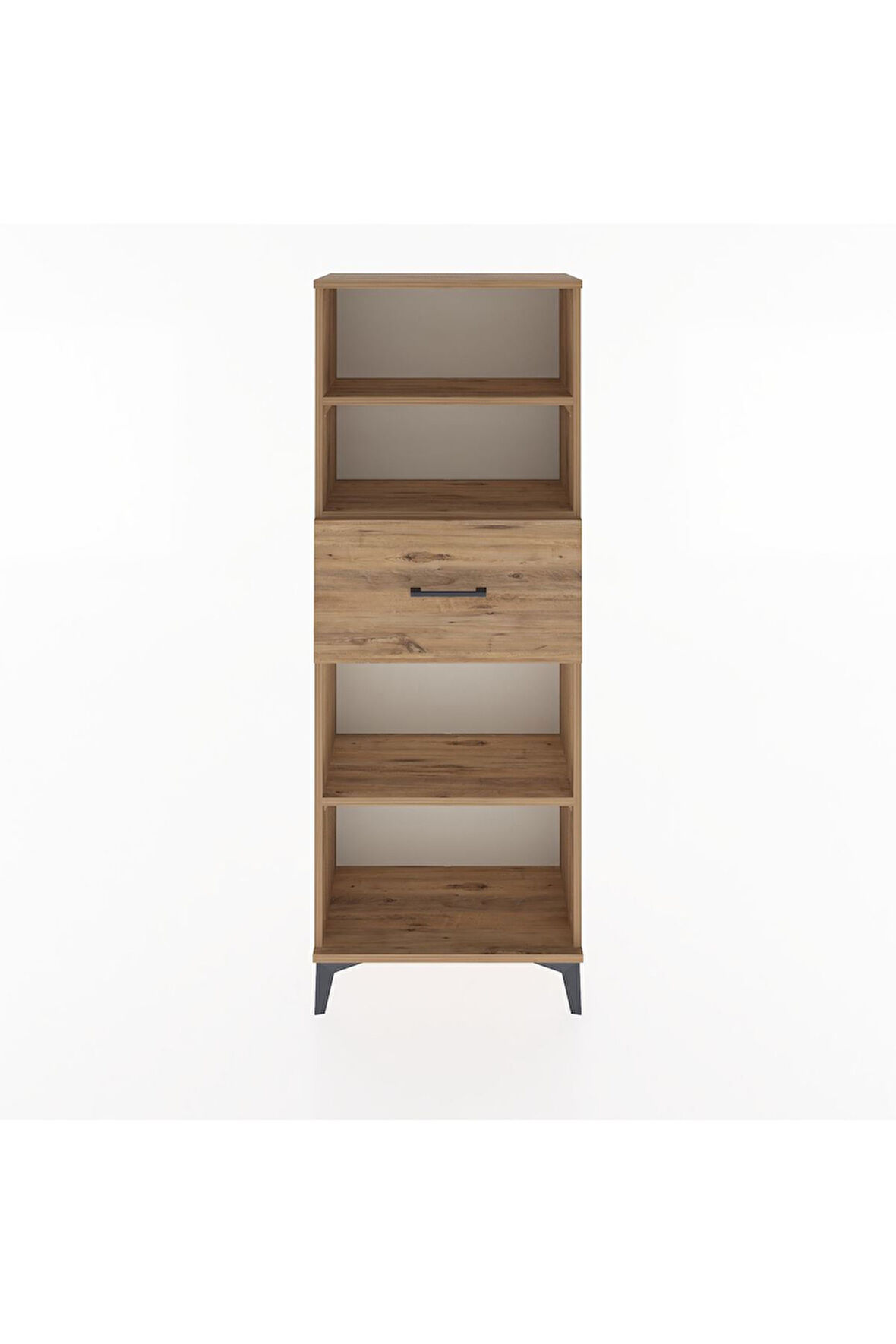 Arges Dolap 3 Raflı Tek Çekmeceli 60x30x163 Çam-Çam