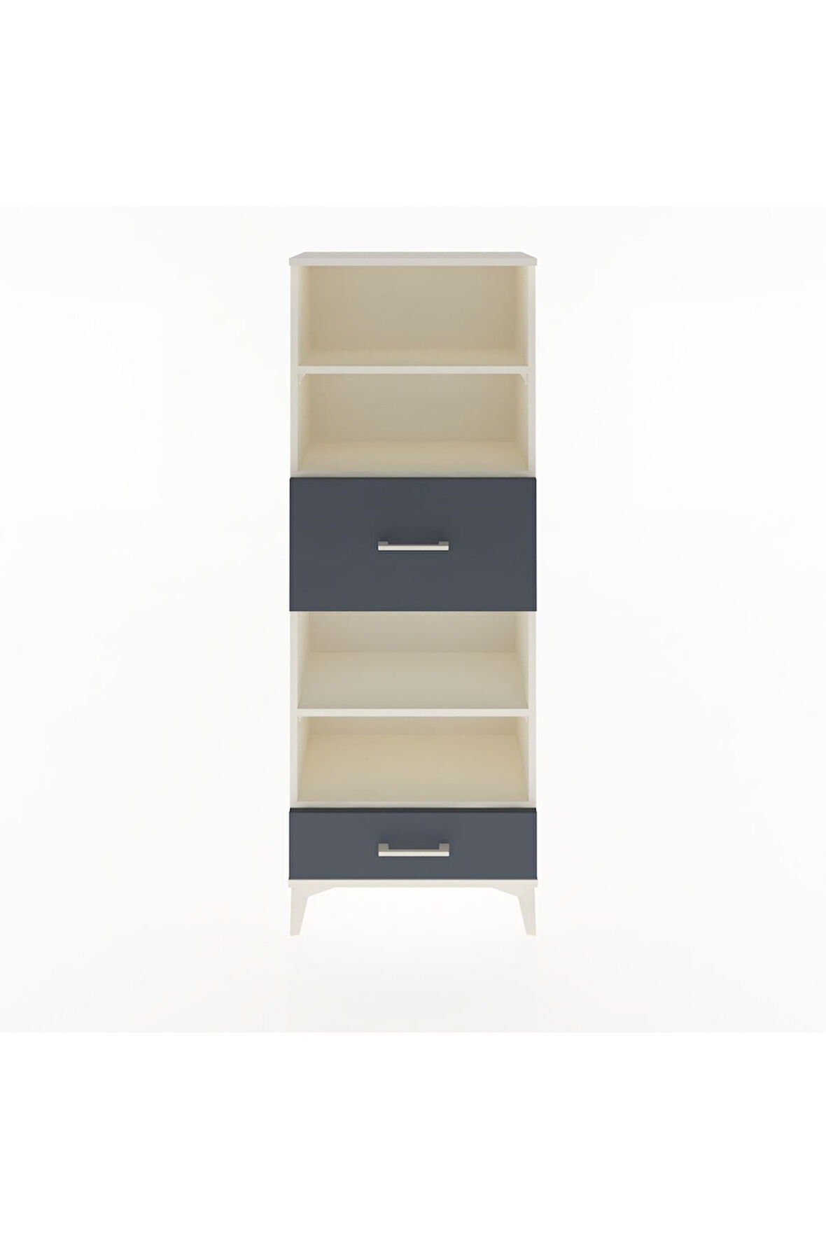 Arges Dolap 4 Raflı 2 Çekmeceli 60x30x163 Aytaşı-Antrasit