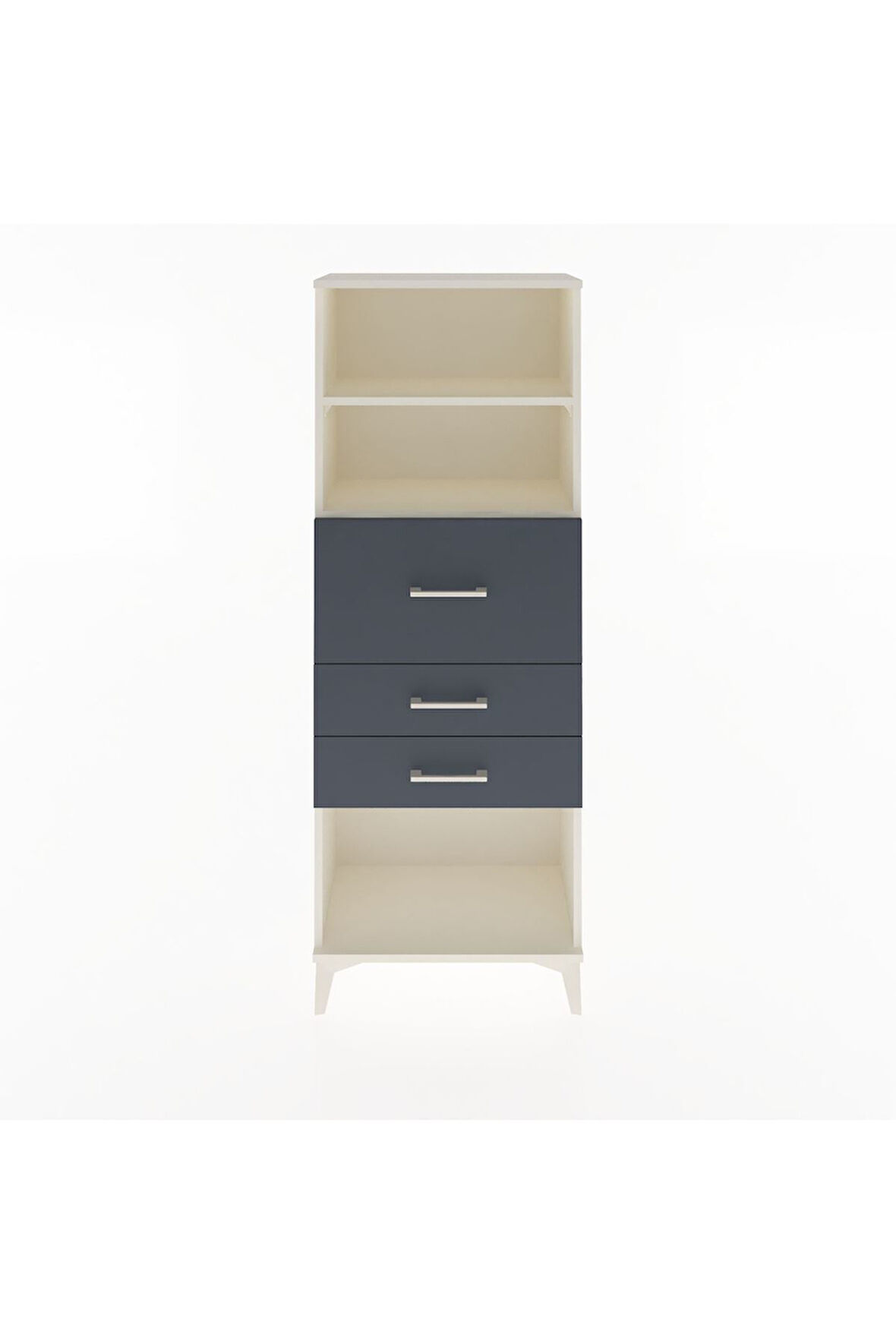 Arges Dolap 2 Raflı 3 Çekmeceli 60x30x163 Aytaşı-Antrasit