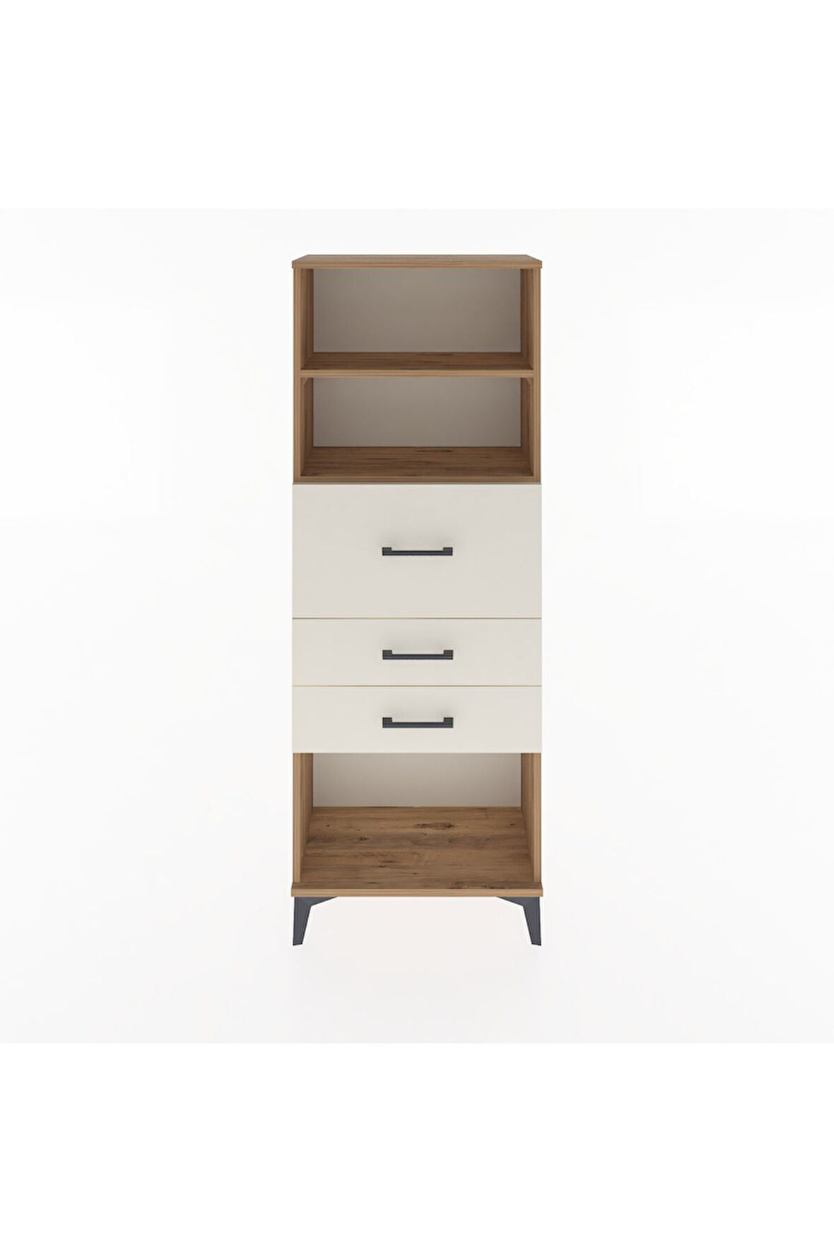 Arges Dolap 2 Raflı 3 Çekmeceli 60x30x163 Çam-Aytaşı