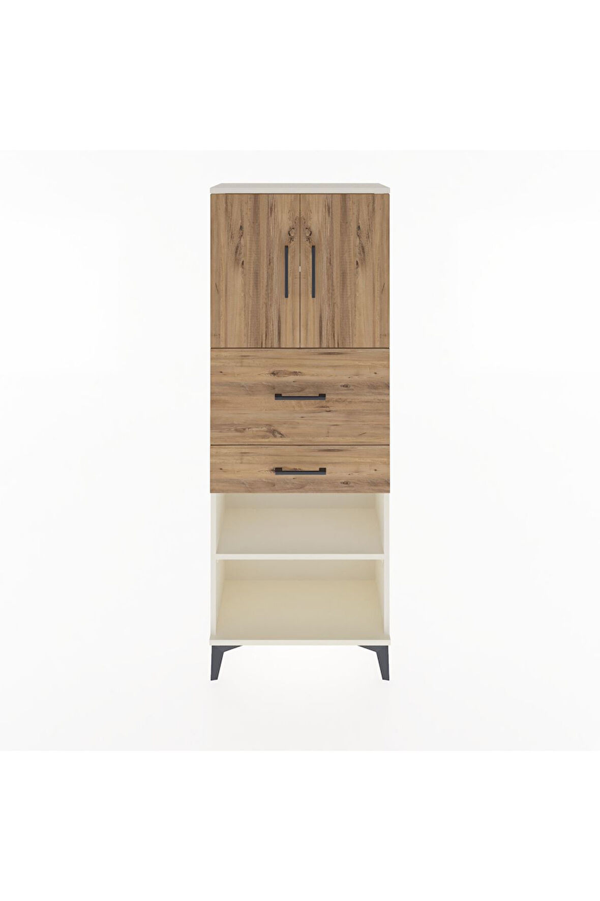 Arges Dolap 3 Raflı 2 Çekmeceli 2 Kapaklı 60x30x163 Aytaşı-Çam