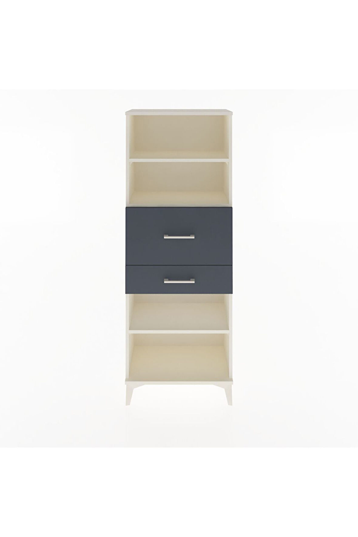 Arges Dolap 3 Raflı 2 Çekmeceli 60x30x163 Aytaşı-Antrasit